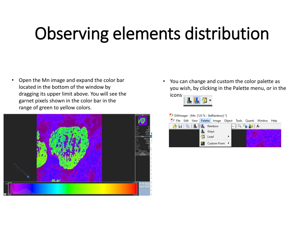 observing elements distribution observing