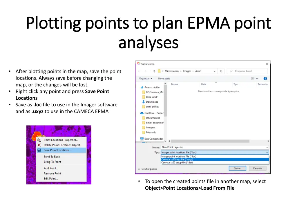 plotting points to plan epma point plotting 2