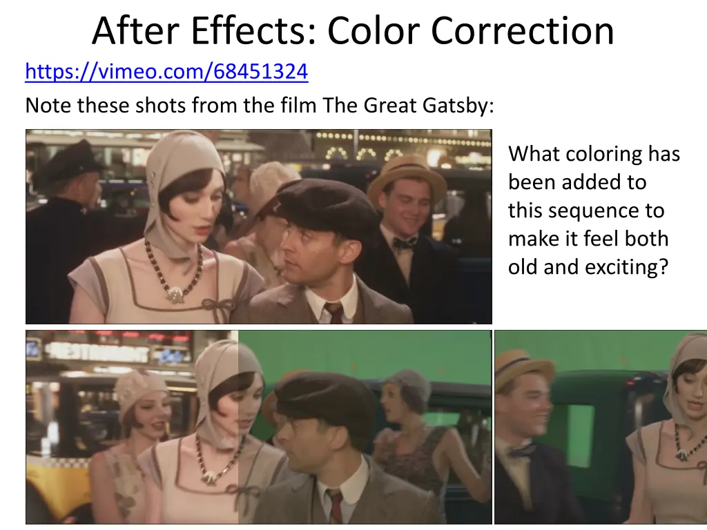 after effects color correction https vimeo