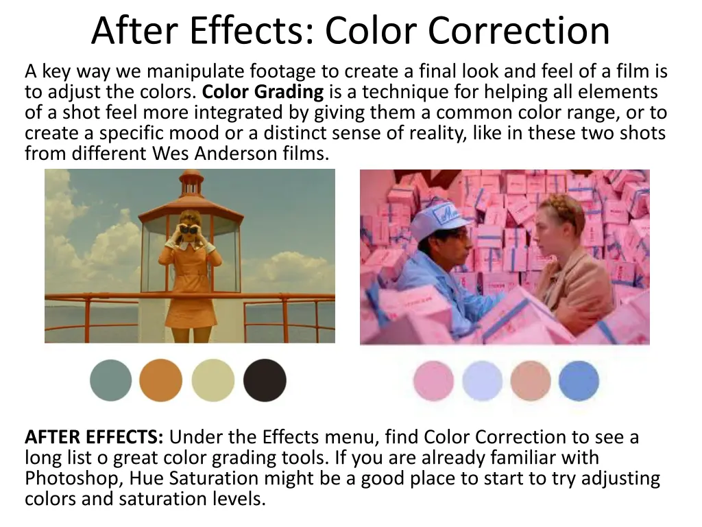 after effects color correction