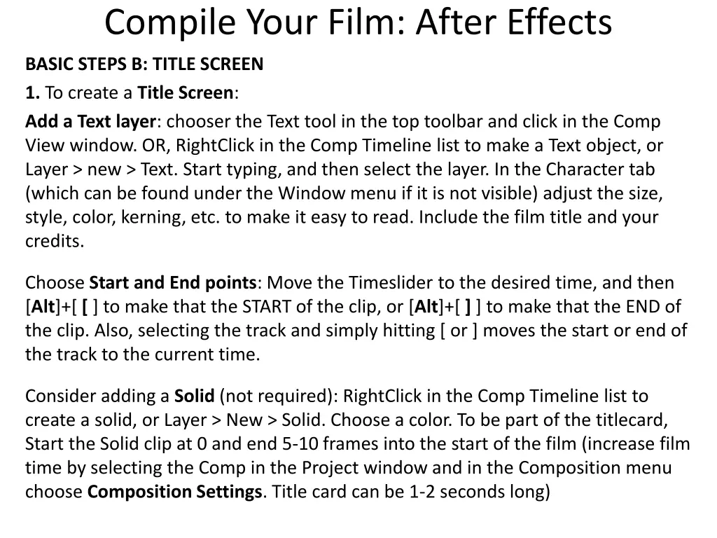 compile your film after effects 1