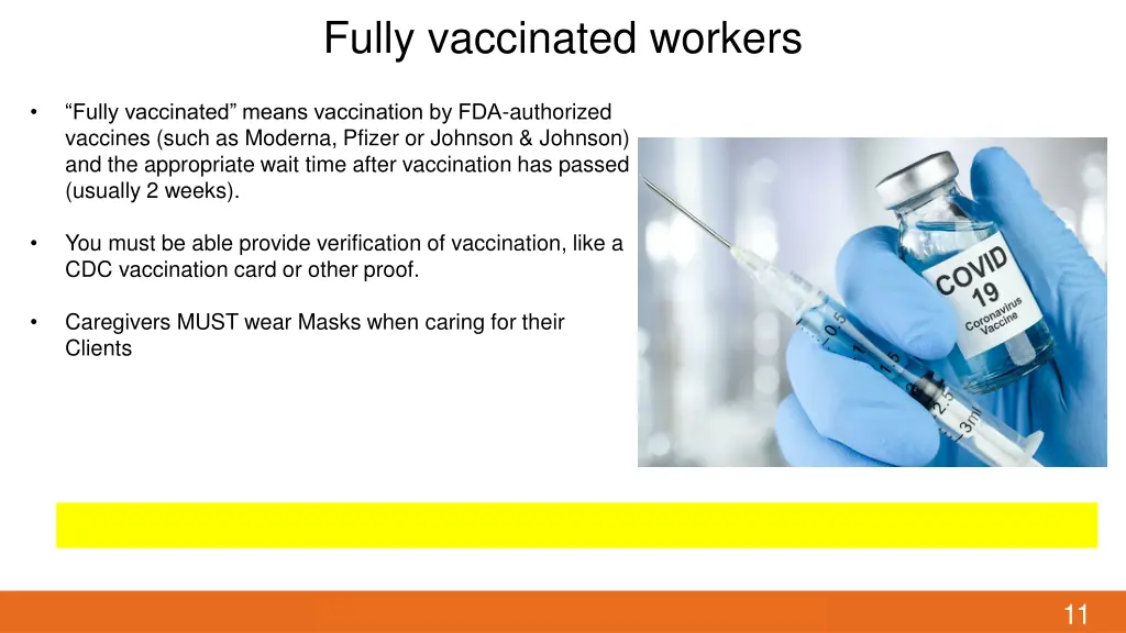 fully vaccinated workers