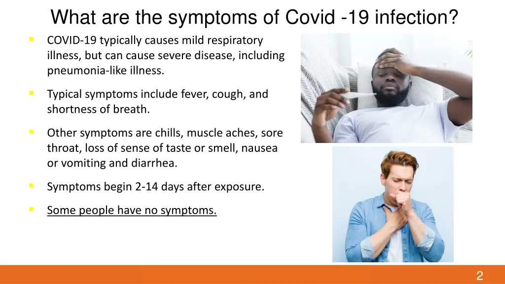 what are the symptoms of covid 19 infection