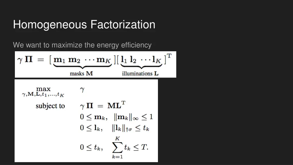 homogeneous factorization