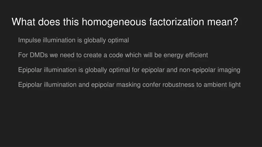 what does this homogeneous factorization mean