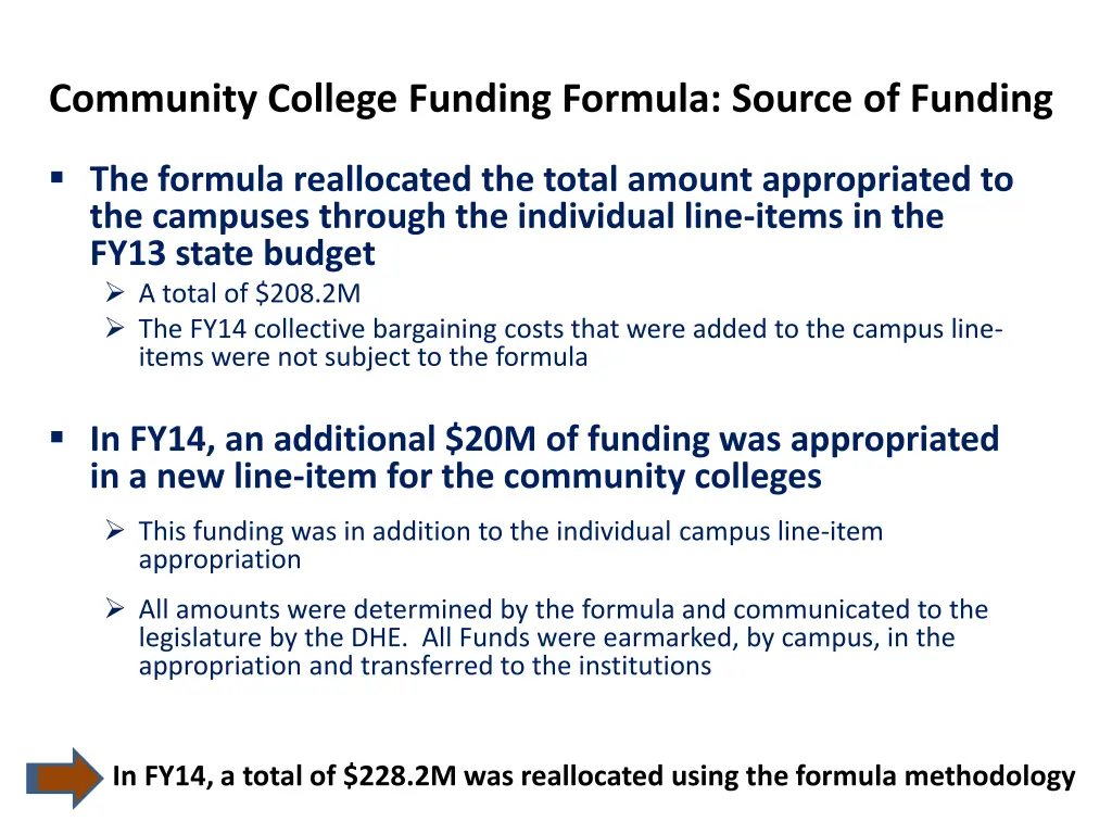 community college funding formula source