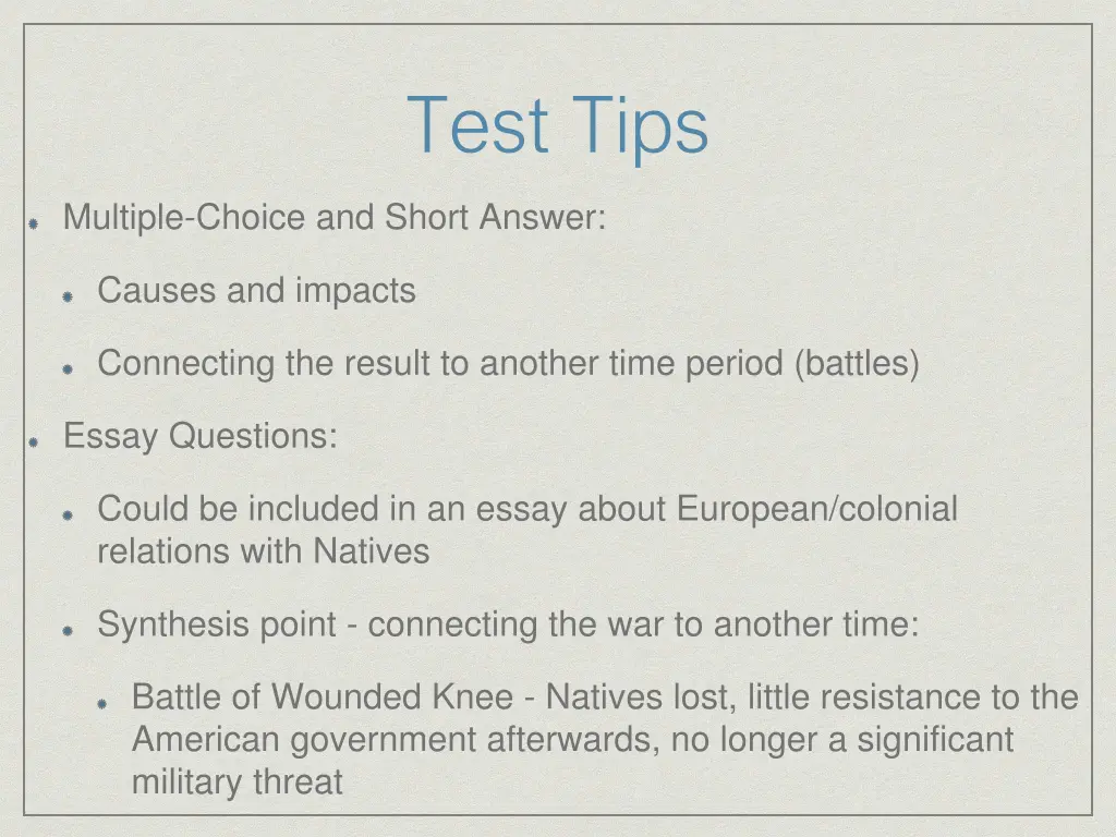 test tips