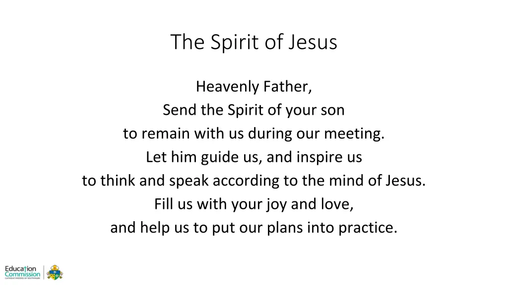 the spirit of jesus