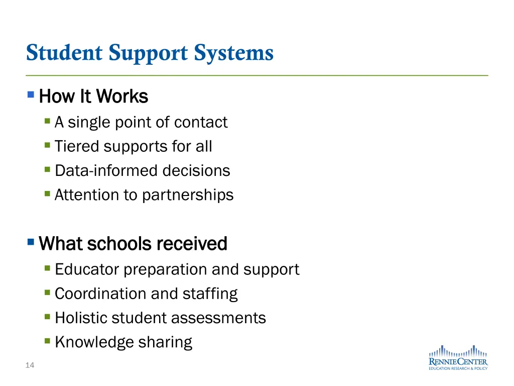 student support systems