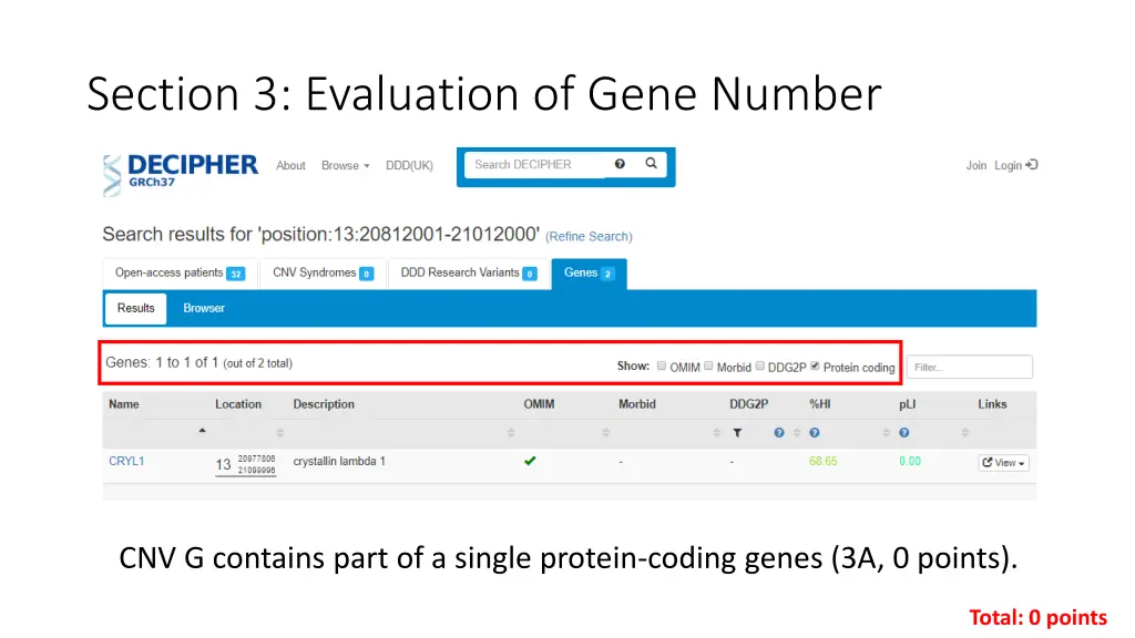 section 3 evaluation of gene number