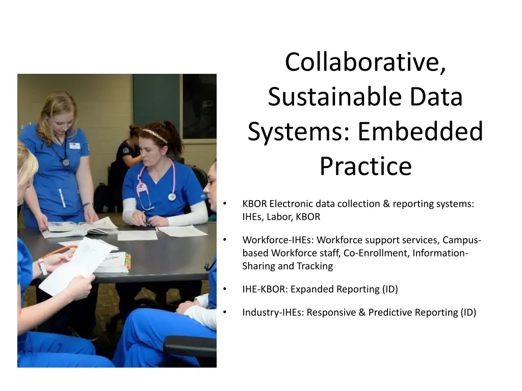 collaborative sustainable data systems embedded