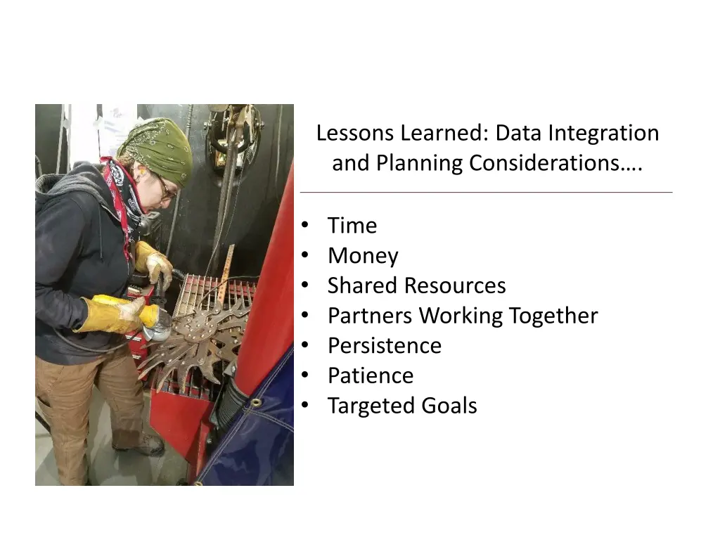 lessons learned data integration and planning