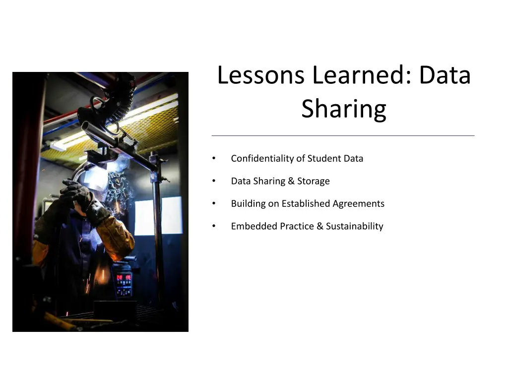 lessons learned data sharing