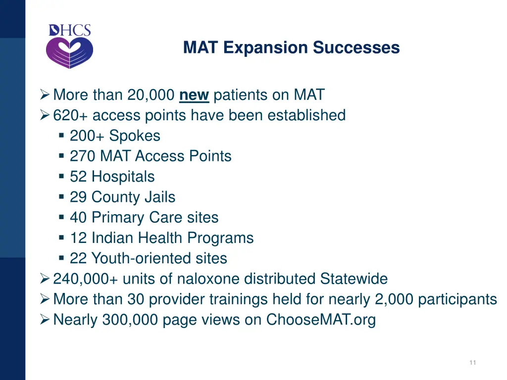 mat expansion successes