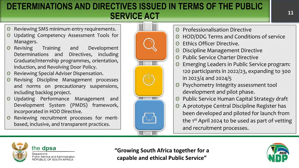 determinations and directives issued in terms