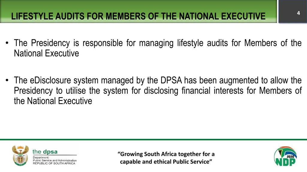 lifestyle audits for members of the national