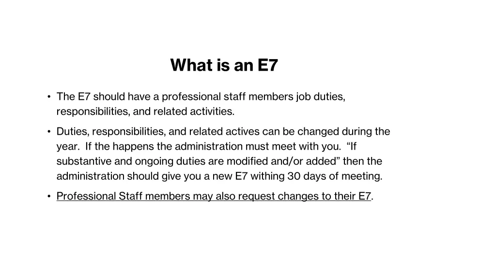 what is an e7