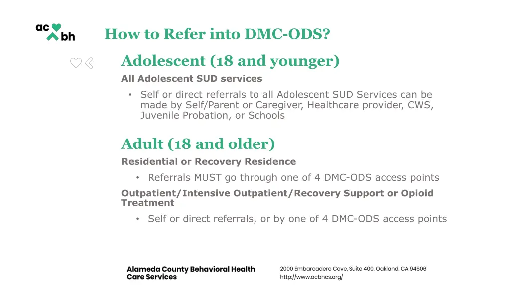 how to refer into dmc ods