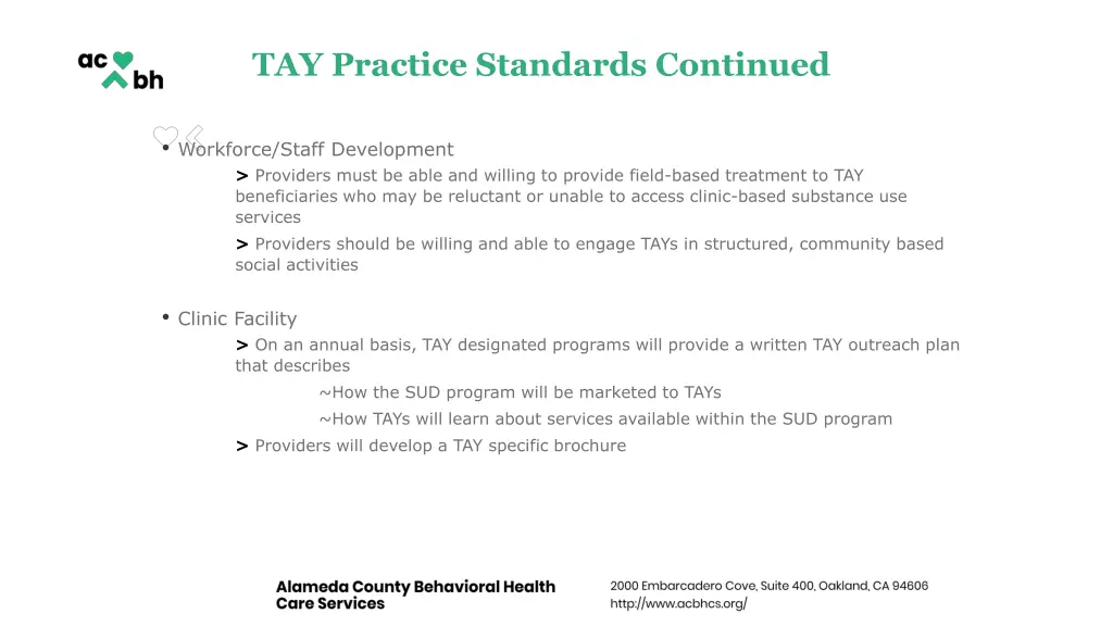 tay practice standards continued 3