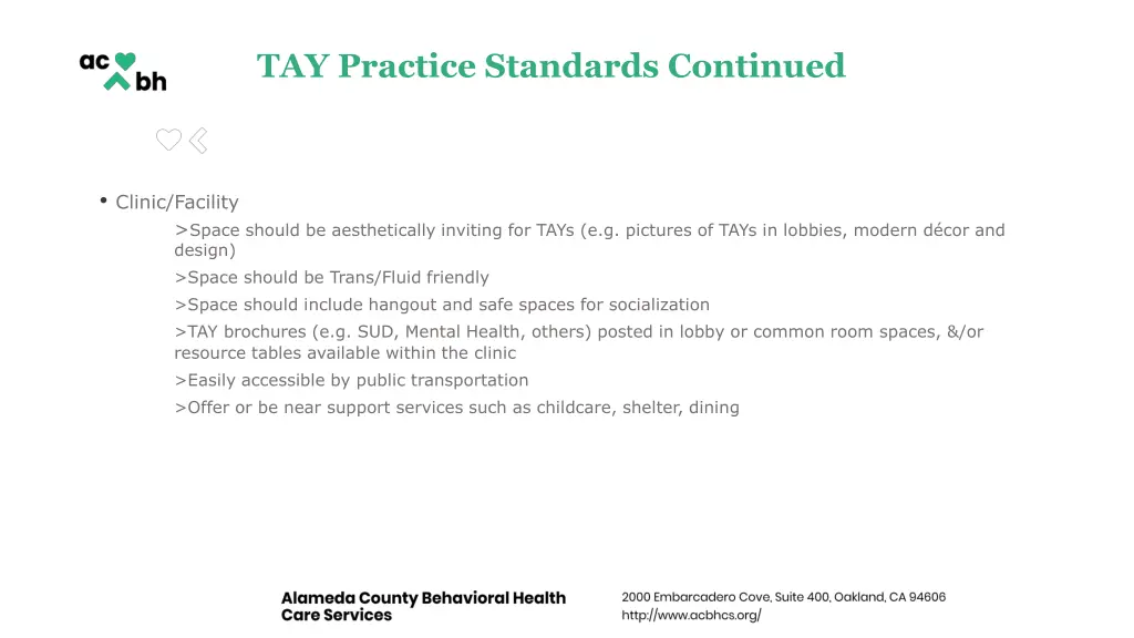 tay practice standards continued 5