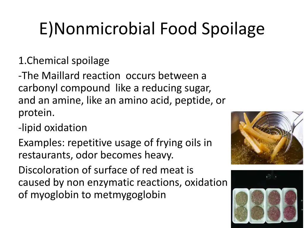 e nonmicrobial food spoilage