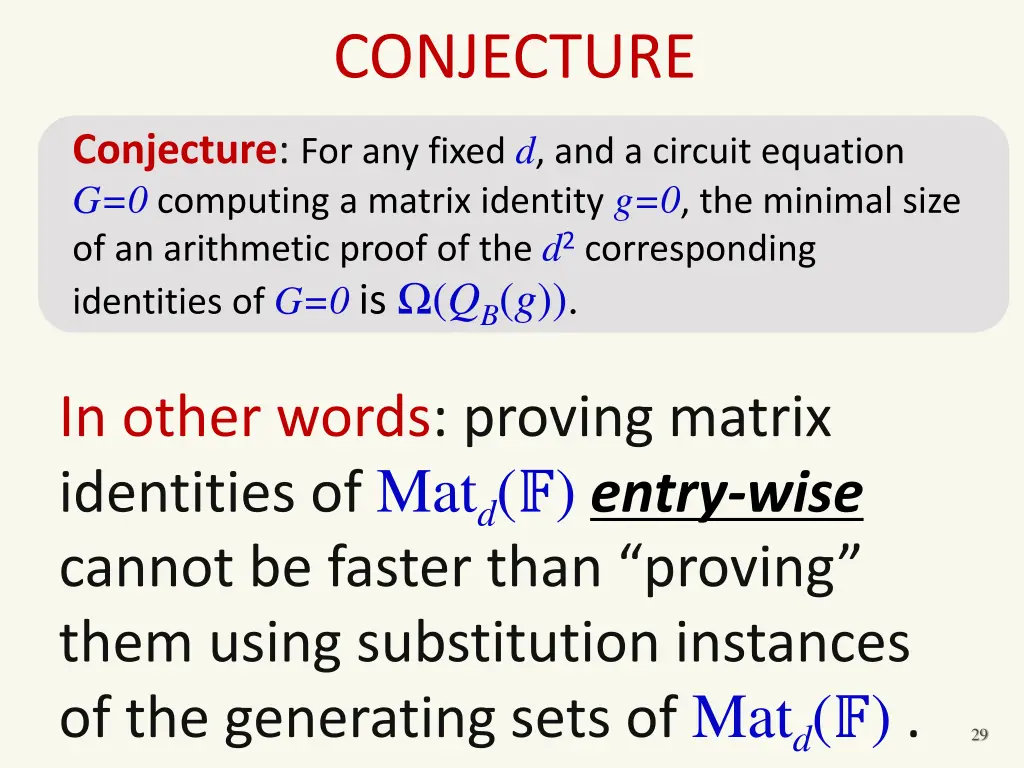 conjecture