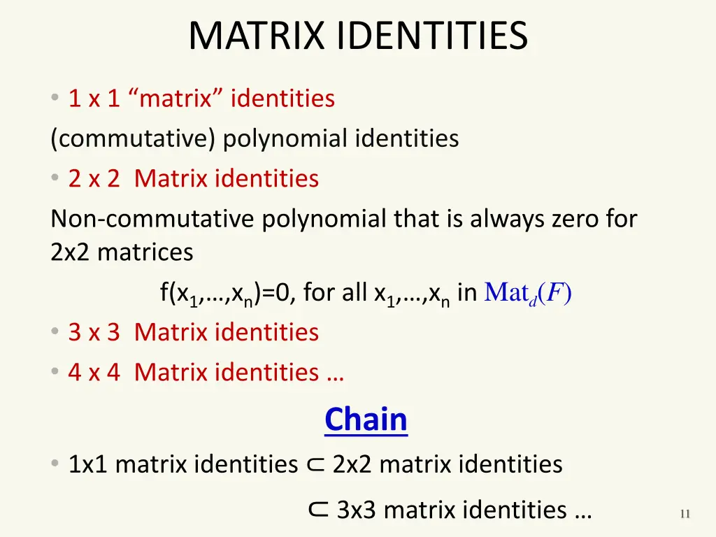 matrix identities 3