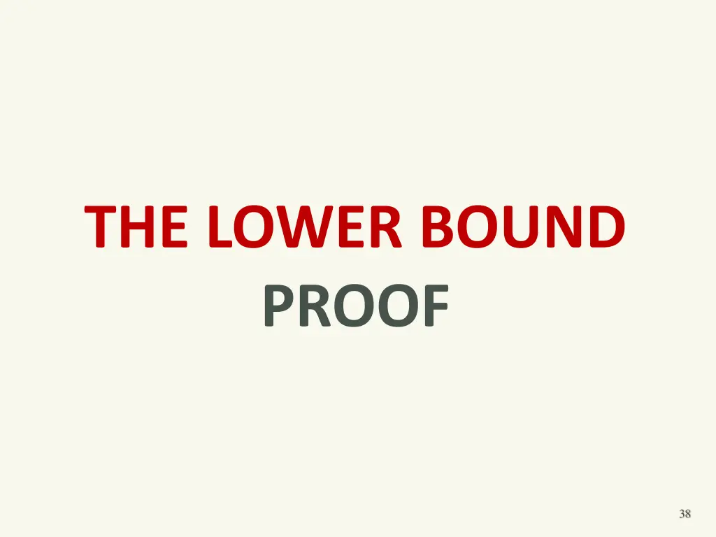 the lower bound proof