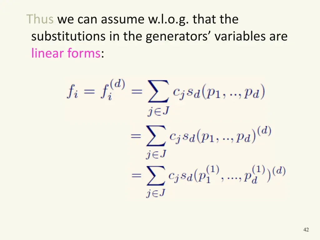 thus we can assume w l o g that the substitutions