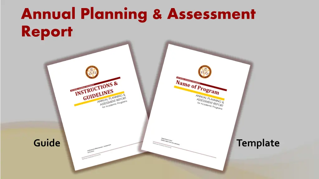 annual planning assessment report