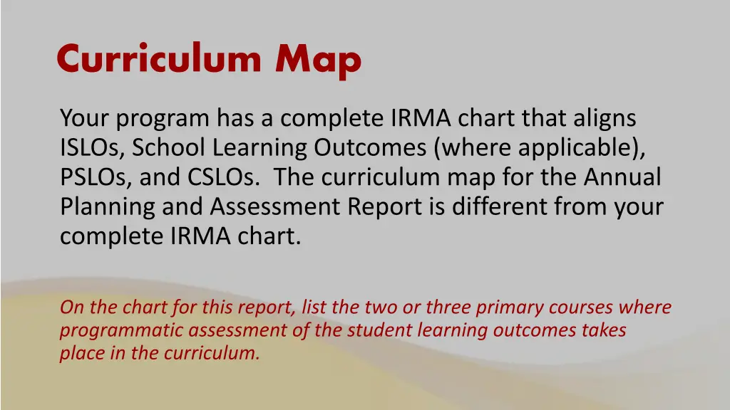 curriculum map 2