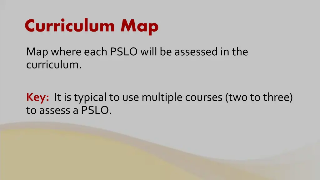 curriculum map