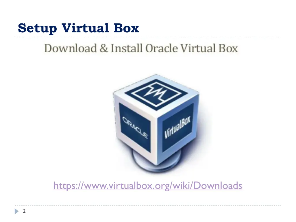 setup virtual box