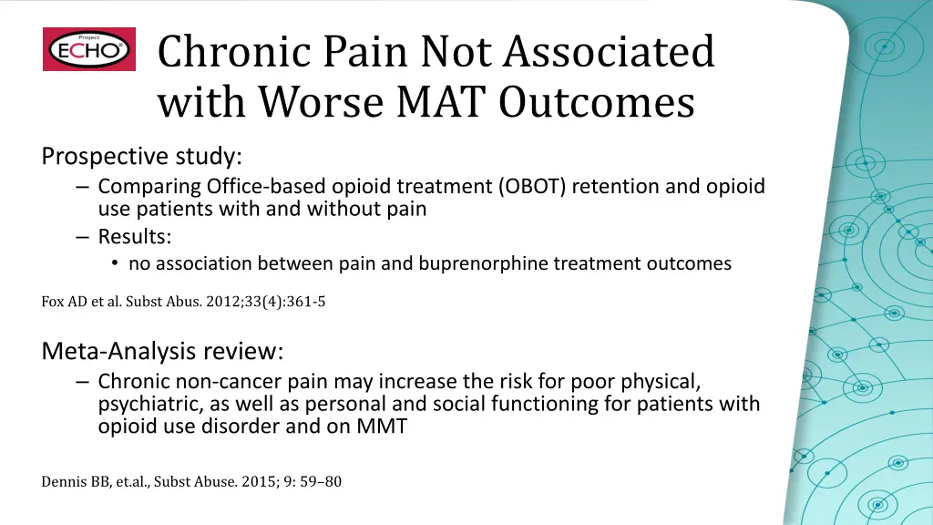 chronic pain not associated with worse