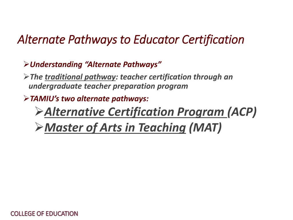 alternate pathways to educator certification