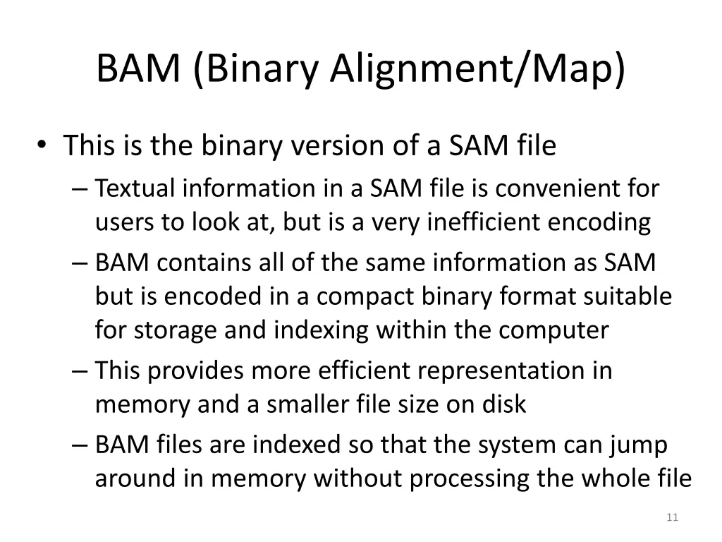 bam binary alignment map