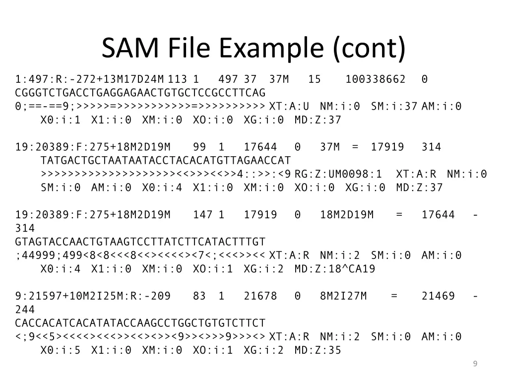 sam file example cont