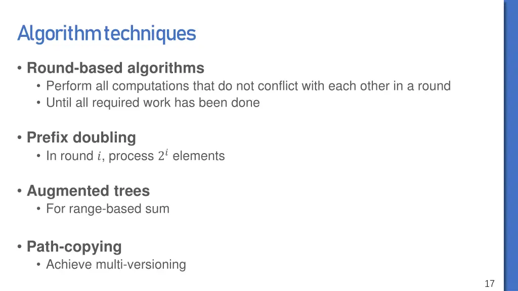 algorithm techniques 1