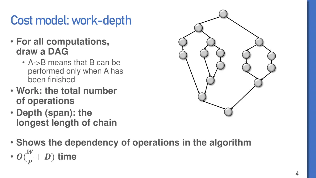 cost model work depth