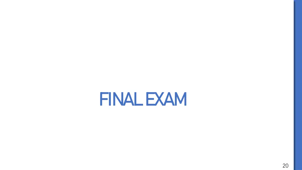 final exam