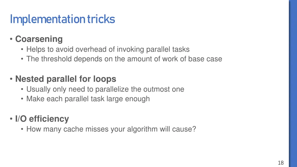 implementation tricks