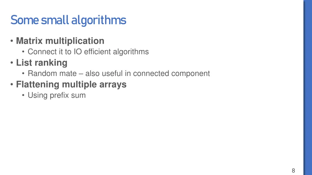 some small algorithms