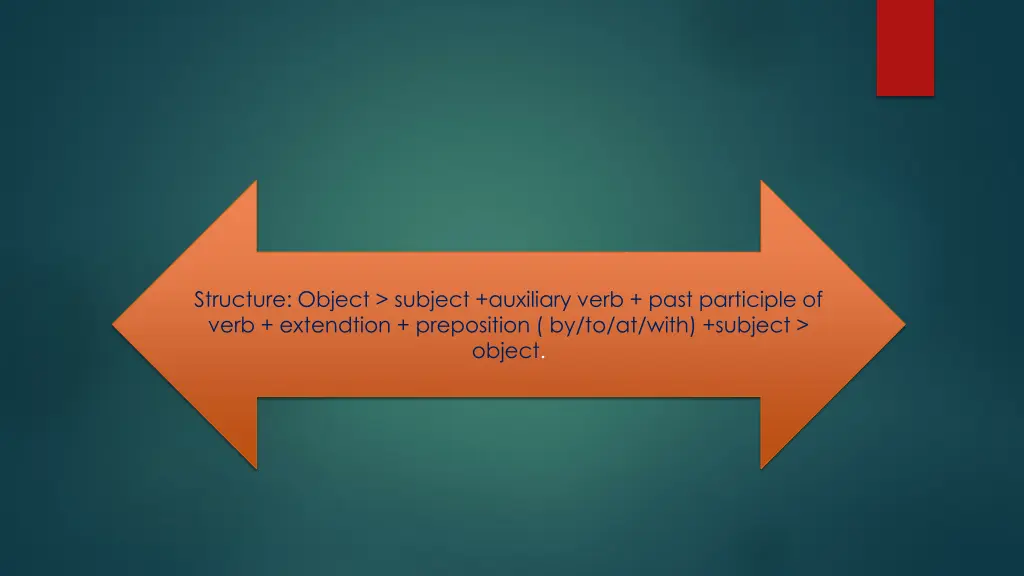 structure object subject auxiliary verb past