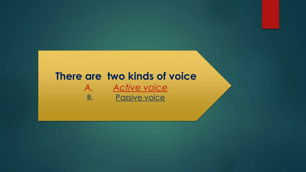 there are two kinds of voice a active voice