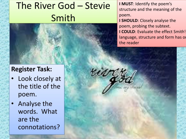 the river god stevie smith