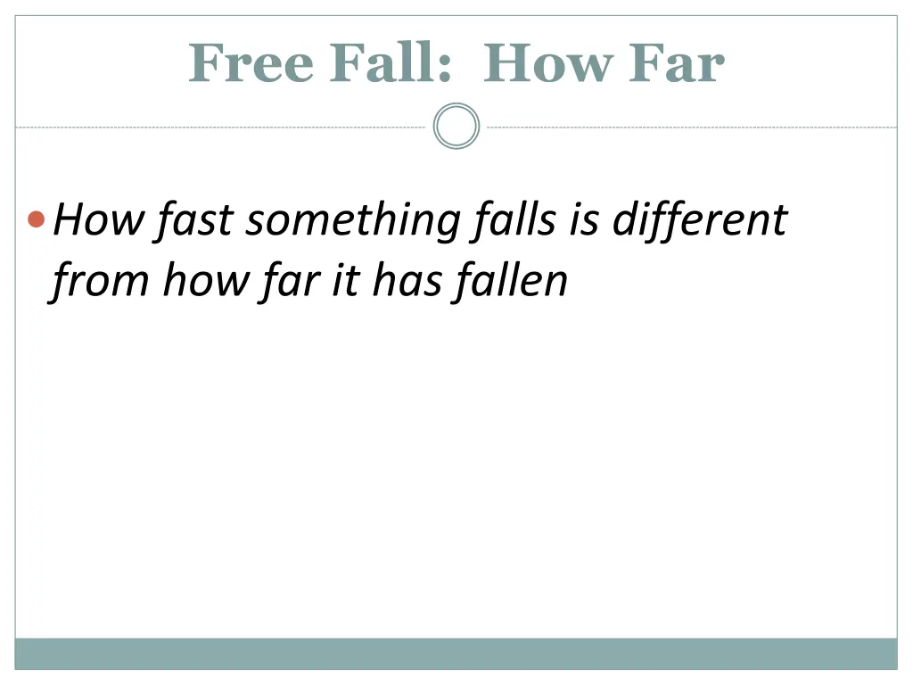 free fall how far