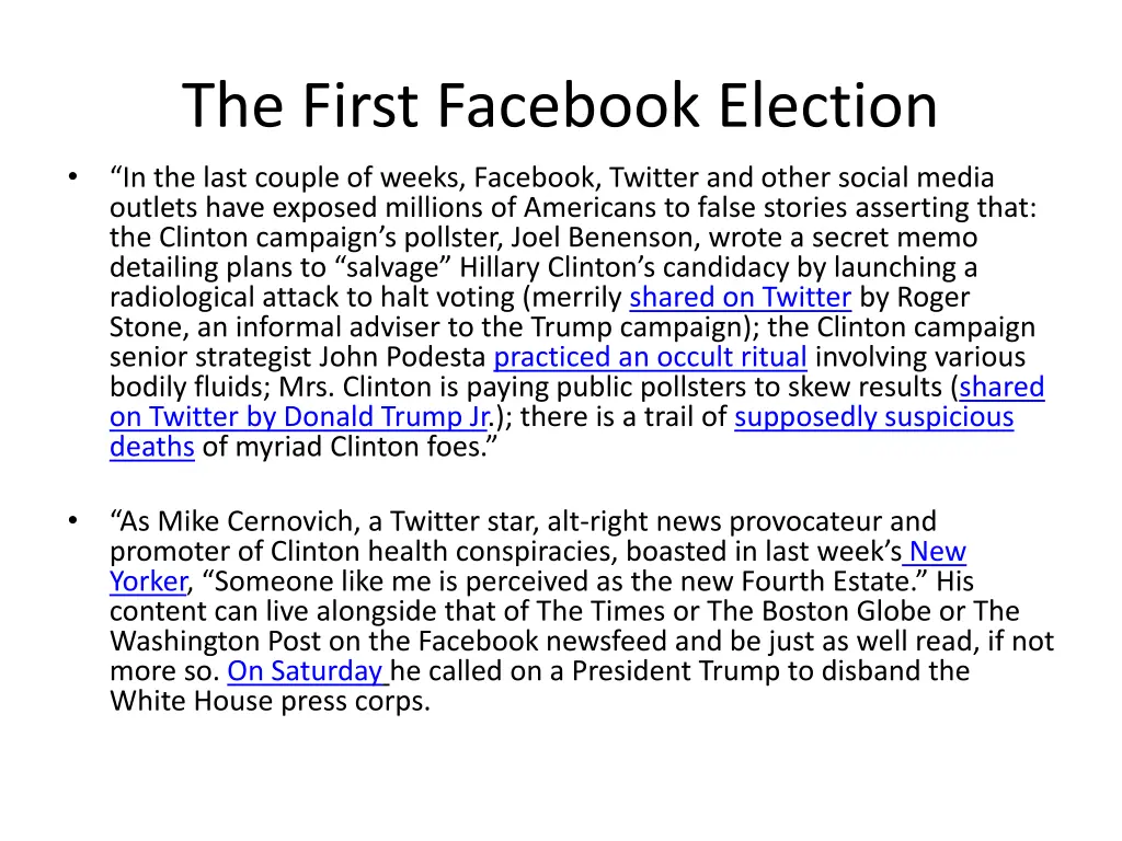 the first facebook election