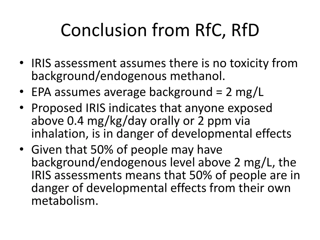 conclusion from rfc rfd