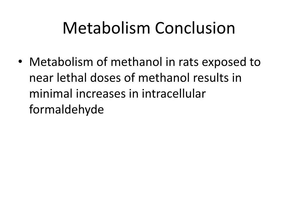 metabolism conclusion