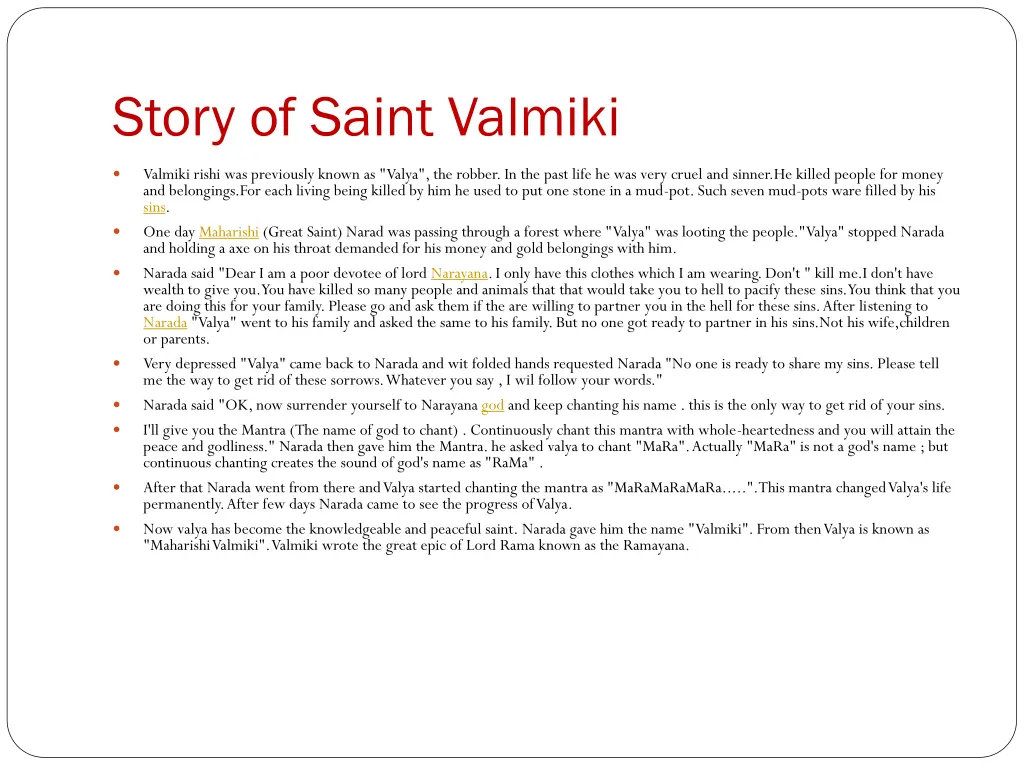 story of saint valmiki